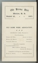 1903 Marlow NH Old Home Day celebration program ephemera paper antique v... - $14.00