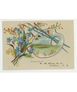 King MD Wolfeboro NH Victorian trade card artists pallet drugs fishing t... - £11.00 GBP
