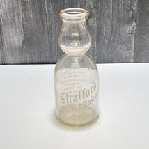 Strafford Farms Dairy Dover New Hampshire Glass Milk Bottle Cream Top - £22.15 GBP