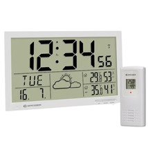 Bresser ExploreScientific Weather Projection Clock w/ Outdoor Sensor - $102.03