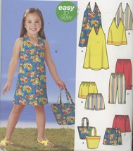 Girls Summer Outfits Simplicity 5531 Sz 3 to 8 Chest 22 to 27 Uncut - $4.00