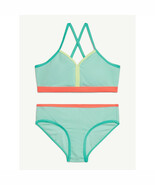 Justice Girls Two-Piece Bikini with Cross Back Straps, Mint Size L(12/14) - $24.99 CAD