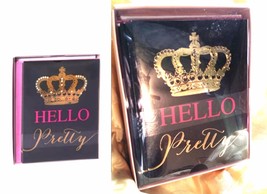 Juicy Couture Hello Pretty Crown-Gold Pink Black 16Note Card Set of2 Stationery - £13.42 GBP