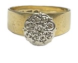 .09 Unisex Cluster ring 10kt Yellow and White Gold 408013 - $199.00