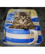 The Northwest Company Greg Cuddiford Kitten in Cup Cat Plush Throw Blanket - £54.11 GBP