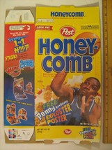 POST Cereal Box 1998 HONEY-COMB with Penny Hardaway Poster [G7e4] - £13.85 GBP