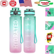 Lightweight &amp; Portable 32oz Motivational Water Bottle for Gym, Travel, S... - $31.87 CAD