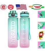 Lightweight &amp; Portable 32oz Motivational Water Bottle for Gym, Travel, S... - $31.87 CAD