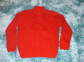Mens red long sleeve sweater by Johnny J Dark red long sleeve sweater XL 2X - £14.94 GBP