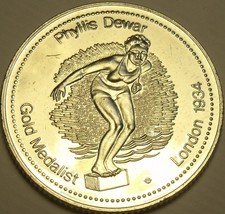 Large Gem Unc Phyllis Dewar Gold Medalist Medallion~Excellent~Free Shipping - £6.27 GBP