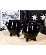 Ebros Halloween Witching Hour Witch Magic Black Cauldrons Salt N Pepper ... - €14,74 EUR
