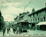 Vtg Postcard 1906 Wales England Swansea - High Street View w Streetcar - $10.64