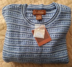 Tasso Elba Men Size S Sweater French Blue Angora Rabbit Bland Wool Crew ... - £71.83 GBP