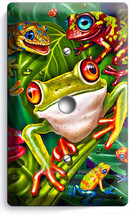 Exotic Rainforest Tropical Tree Frogs Light Dimmer Video Cable Wall Plate Cover - £8.19 GBP