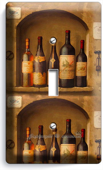 TUSCAN KITCHEN ITALIAN DINING WINE BOTTLES SINGLE LIGHT SWITCH WALL PLATE COVER