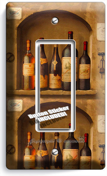 TUSCAN KITCHEN ITALIAN WINE BOTTLES SINGLE GFI LIGHT SWITCH WALL PLATE ART COVER