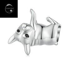 Genuine Sterling Silver 925 I Love My French Bulldog Dog Family Bead Charm mum - £16.87 GBP