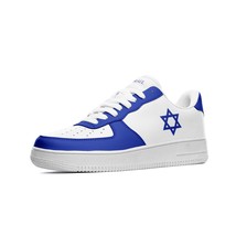 Israel Shoes for Men &amp; Women | Custom Israel Flag Sneakers | Leather Israeli Sho - £74.86 GBP