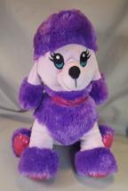 Peek a Boo Toys Purple Poodle Plush Glitter Collar Large 16 in Sitting Dog - £17.08 GBP