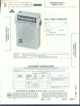 1961 Photofact 4-page Folder JEFFERSON-TRAVIS transistor radio model JT-... - £7.77 GBP