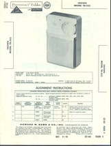 1959 Photofact 4-page Folder CROWN transistor radio model TR-333 - £7.81 GBP