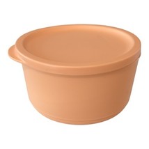Tupperware  2-1/4 Cup Peach Color Canister Bowl 7913 with Lid 7915 - $12.73