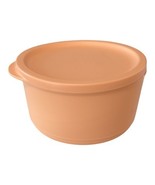 Tupperware  2-1/4 Cup Peach Color Canister Bowl 7913 with Lid 7915 - $12.73