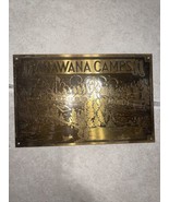 CAMP ANAWANA Brass Plaque ￼4x6 See Pictures - £21.97 GBP