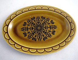 Castilian Coventry Honey Gold Relish Gravy Underplate Oval Salad Side Plate 9&quot; - £5.46 GBP