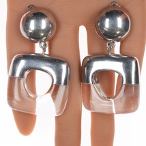 Simon Sebbag Large Sterling and acrylic clip on earrings - £73.95 GBP
