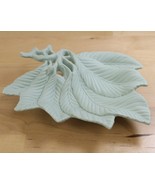 Fitz and Floyd Essentials Botanical Collection Celadon Green Porcelain L... - $17.58 CAD