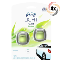 4x Packs Febreze Car Light Bamboo Scent Vent Clip Air Freshener | 2 Each | 4mL - £27.85 GBP