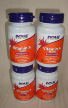 NOW Foods Vitamin A, 10,000 IU Lot of 4 Bottles of 30 Soft gels each EXP... - $19.79
