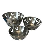 BergHOFF Edelstahl 18/10 Stainless Steel Nesting Bowl Set of 3 Modern Cutout Ser - $58.50