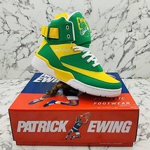Men’s PATRICK EWING 33 HI Green | White | Lemon Sneakers - £157.70 GBP