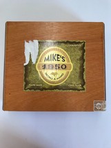 Mikes 1950 Hecho A Mano Wooden Cigar Box Made In Dominican Republic Torn... - $24.74