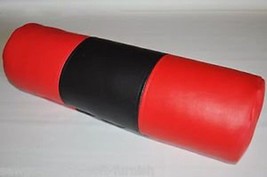 Bolster Leather Cover Yoga Cushion Pillow Roll Neck Soft Case Cushions Red Black - £8.39 GBP+