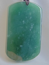 Icy Ice Bluish Green Jadeite Jade Snowflake Cotton Peace &amp; Calm Pendant - £299.31 GBP