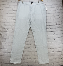 14th and Union Pants Mens sz 32-34 Slim Fit Linen Blend Pale Blue New NWT - £19.46 GBP