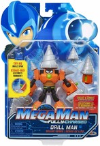 NEW SEALED 2018 Jakks Mega Man: Fully Charged Deluxe Drill Man Action Fi... - £34.99 GBP
