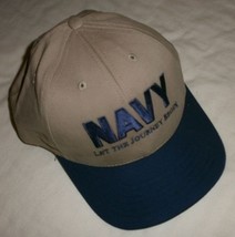 US NAVY DEFENSE SUPPLY USMC KHAKI USN BASEBALL CAP HAT ORIGINAL MILITARY... - £14.26 GBP