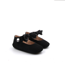 Size 2 Starbie Baby Mary Jane, Baby Shoes, Black Suede Baby Moccasins, T... - $18.00