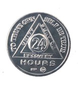 24 Hour BSP AA Silver Color Aluminum Medallion with Serenity Back (Set o... - £39.56 GBP