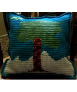 Tree Tapestry Pillow - Crochet Tapestry Art Decor by RSS Designs In Fiber - £55.04 GBP