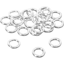 Round Open Jump Rings Sterling Silver 19 Gauge 6mm 25Pcs - £7.96 GBP