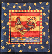 Patriotic Rooster Fabric Panel - £6.41 GBP