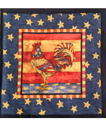 Patriotic Rooster Fabric Panel - £6.29 GBP