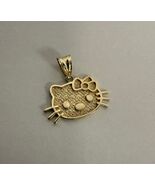 10K Yellow Gold Hello Kitty Face Pendant For Chain - $346.50