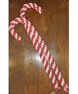 24&quot; Reed Woven Candy Canes Christmas England Red White Vintage - $19.70