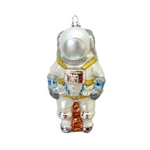 Astronaut Glass Ornament 5&quot; Retro Space Suit Sci Fi Christmas Tree Nasa Spaceman - £15.94 GBP